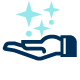 decorative icon with a hand