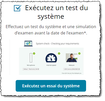 Faire une capture d’écran du test du système avec le bouton